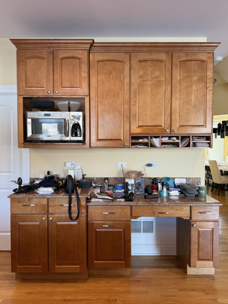 Kitchen Remodel in Vernon Hills - Before - Featuring microwave and cabinets