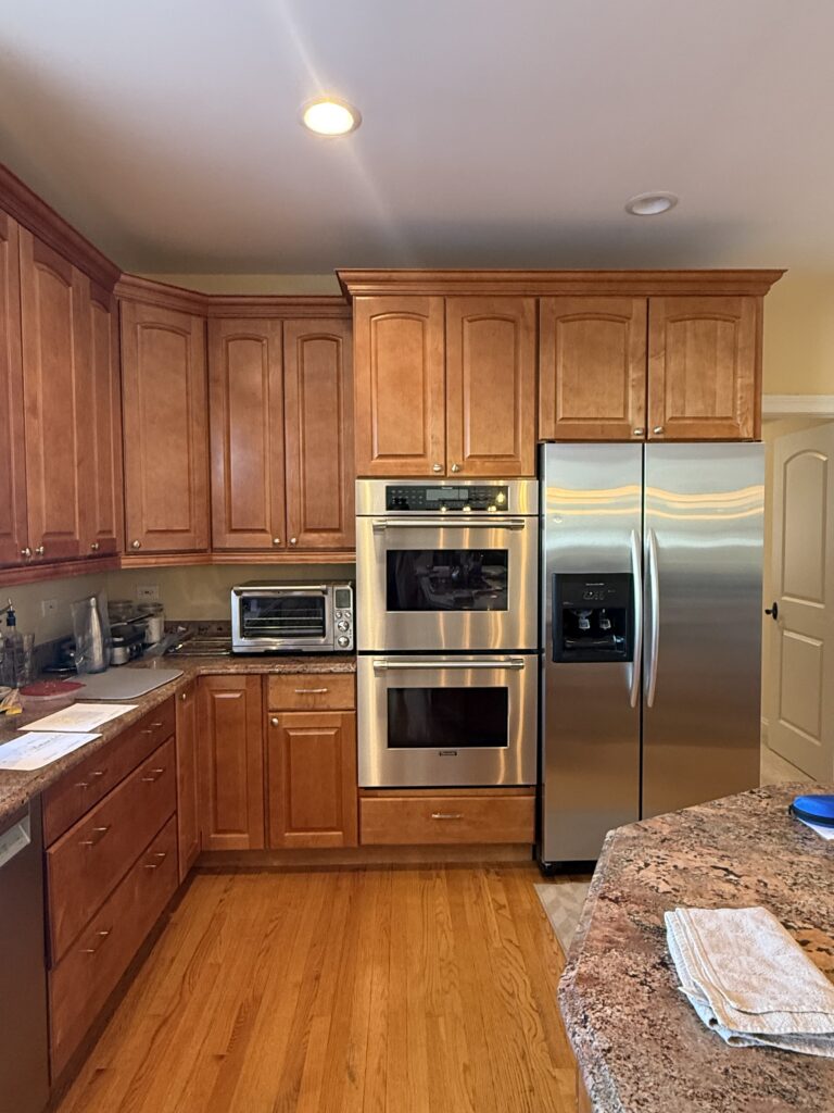 Kitchen Remodel in Vernon Hills - Before - Featuring fridge, oven combo